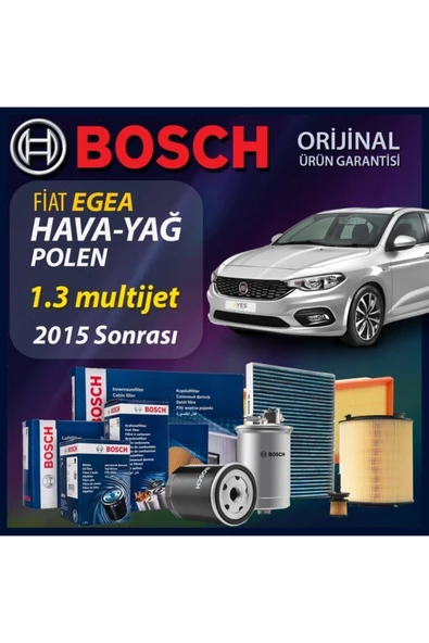 Fiat Egea 1.3 Multijet Kw70 Manuel 4Kapı Filtre Bakım Seti 2015-2021 ürün görseli 1