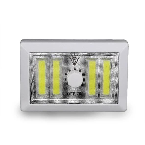 4 Ledli Pilli Led Lamba Güç Ayarlı Led Portatif Lamba Led Işık - Mıknatıslı Yapışkanlı ürün görseli 1
