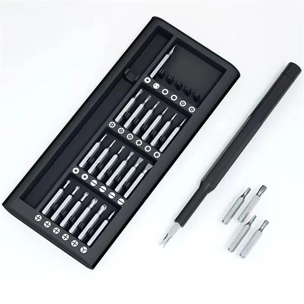 25 Parça Çok Fonksiyonlu Hassas Tornavida Seti – Telefon Tablet Elektronik Tamir Tornavida Seti ürün görseli 1