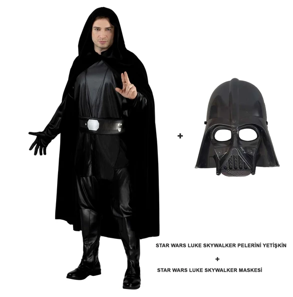 Star Wars Luke Skywalker Pelerini Yetişkin Ve Maskesi ürün görseli 1