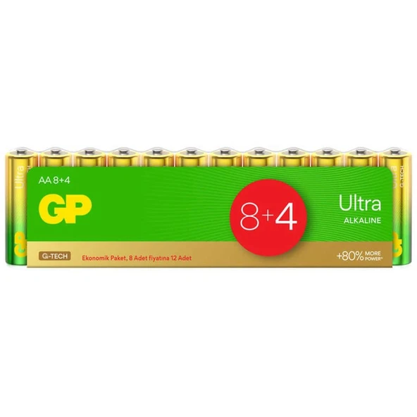 Gp Alkalin Aa Kalem Pil 12'Li Paket ürün görseli 1