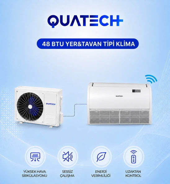 QUATECH 48.000 Btu/hR32 Yer&Tavan Tipi Inverter Klima ürün görseli 1