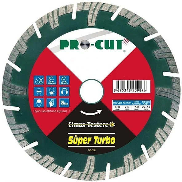 Pro-Cut 230 mm Süper Turbo Granit Seramik Mermer Elmas Testere ürün görseli 1