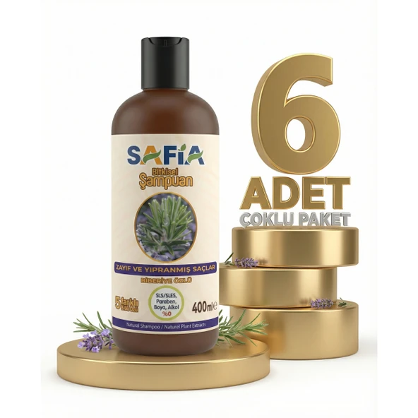 Safia Zayıf Ve Kırılgan Saçlar İçin Şampuan 6x400 Ml ürün görseli 1