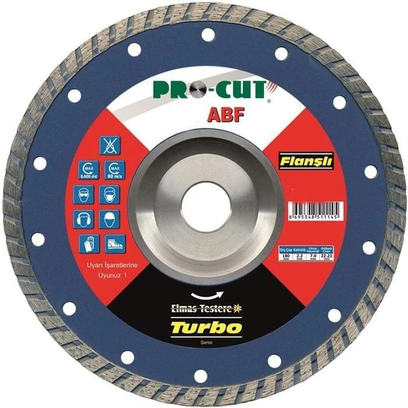 Pro-Cut 180 mm Flanşlı Turbo Elmas Testere ürün görseli 1