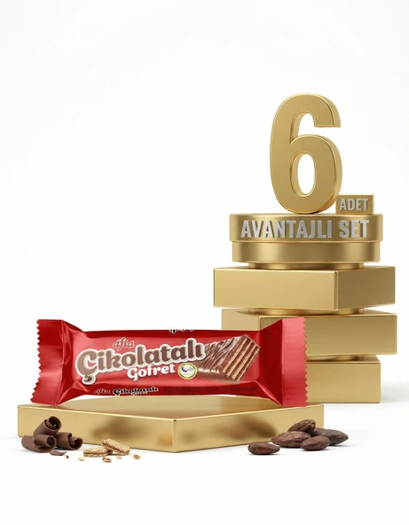Afia Çikolatalı Sütlü Gofret 6x35 Gr ürün görseli 1