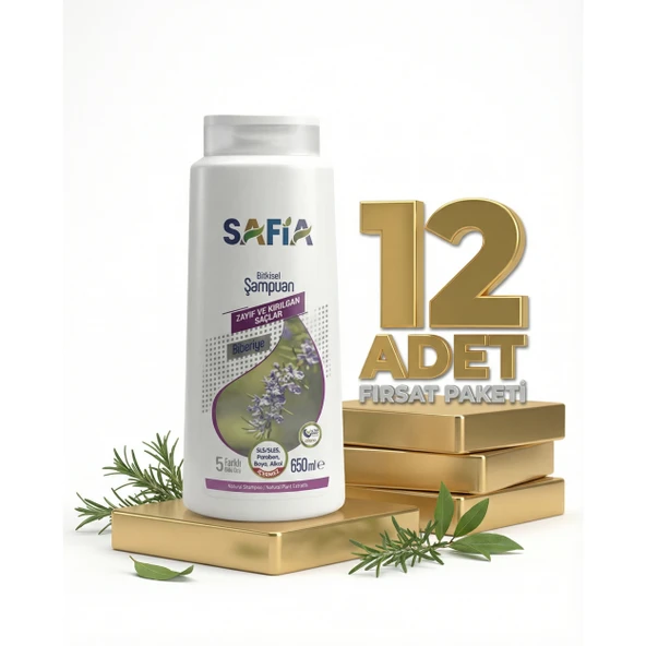 Safia Zayıf Ve Kırılgan Saçlar Şampuan 12x650 Ml ürün görseli 1
