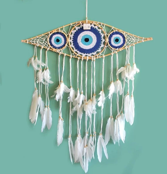Rüya Kapanı Düş Kapanı Dream Catcher Göz Tasarımı Roshıta-36 ürün görseli 1