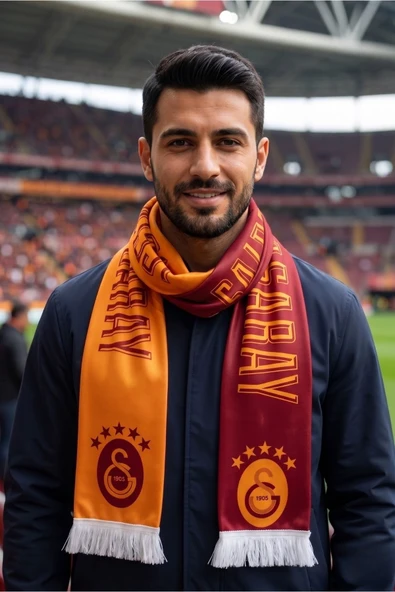GALATASARAY ORİJİNAL LİSANSLI SARI KIRMIZI ŞAL ATKI ürün görseli 1