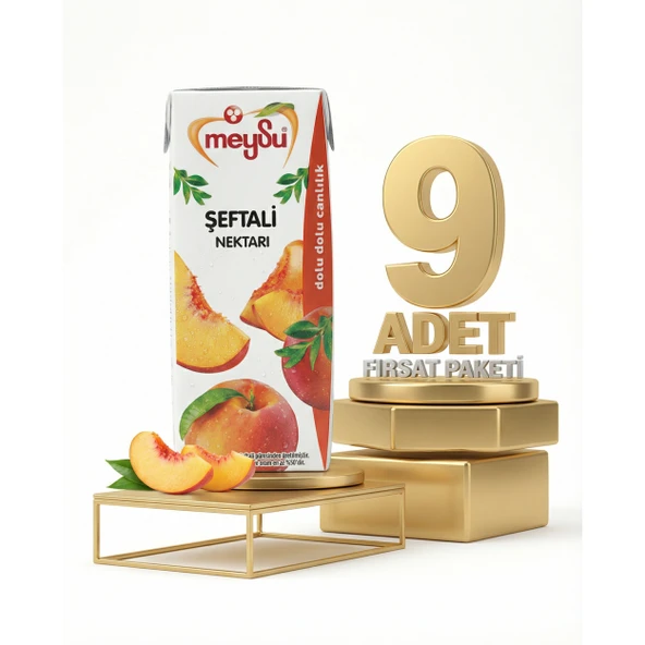 Meysu Nektar Şeftali 9x200 Ml ürün görseli 1