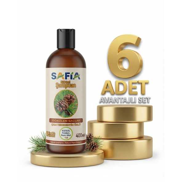 Safia Saç Dökülmesine Karşı Şampuan 6x400 Ml ürün görseli 1