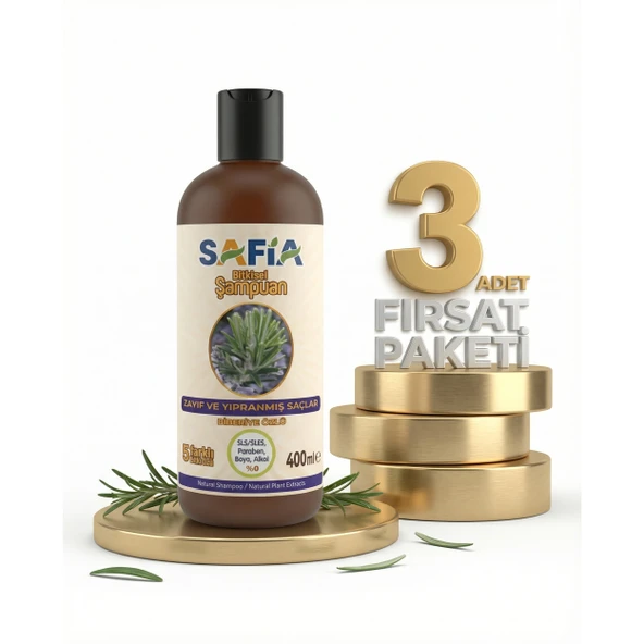 Safia Zayıf Ve Kırılgan Saçlar İçin Şampuan 3x400 Ml ürün görseli 1
