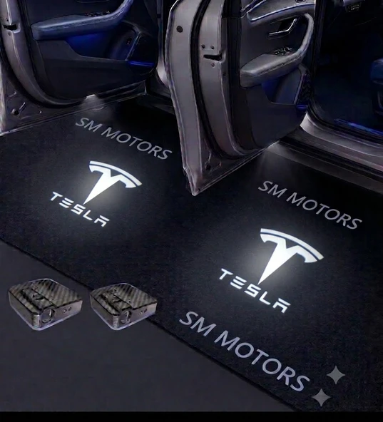Kapı Altı Logo TESLA Amblem Led Projektör - Resim 4