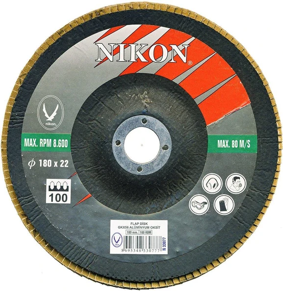 Nikon Alüminyum Oksit Flap Disk 115mm 100 Kum 20 Adet ürün görseli 1