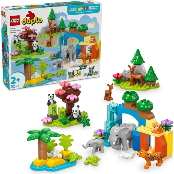 LEGO 10446 DUPLO® 3’ü 1 Arada Vahşi Hayvan Aileleri ürün görseli 1