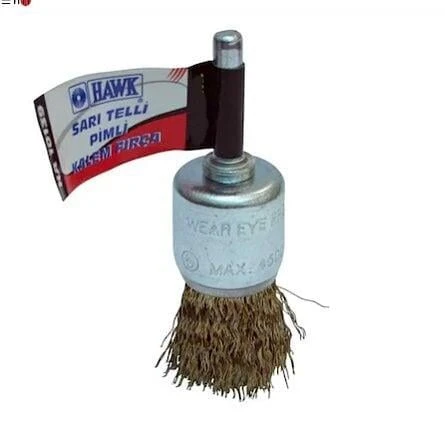 Hawk Sarı Telli Pimli Kalem Tel Fırça Ø 12x0,30 mm-250 Adet ürün görseli 1