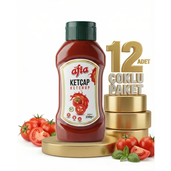 Afia Tatlı Ketçap 12x550 Gr - Resim 2