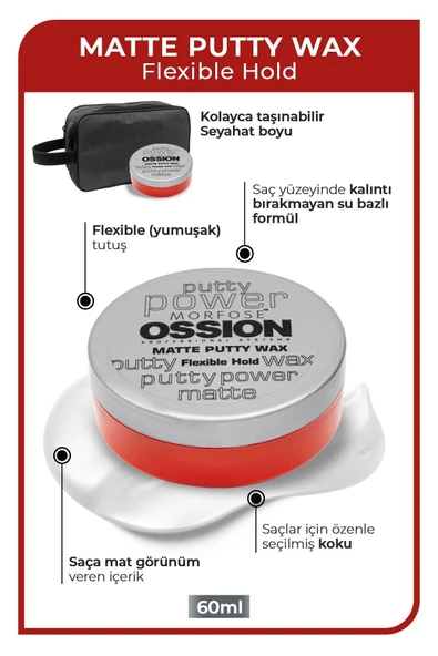 Morfose Ossion Putty Wax 60 ml - Resim 2