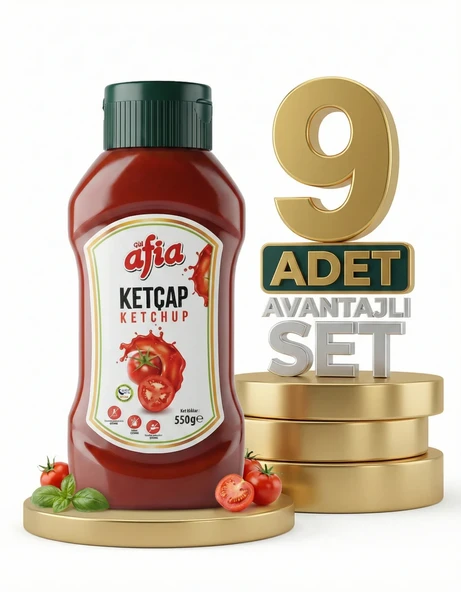 Afia Tatlı Ketçap 9x550 Gr - Resim 2