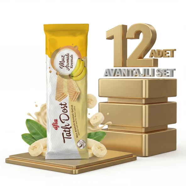 Afia Tatlı Dost Muz Kremalı Gofret 12x140 Gr ürün görseli 1