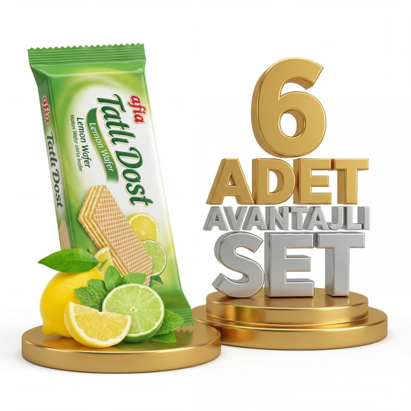Afia Tatlı Dost Limon Kremalı Gofret 6x140 Gr ürün görseli 1