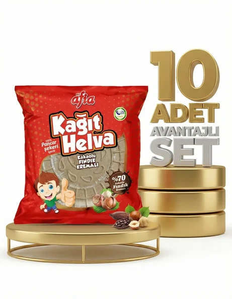 Afia Kakaolu Kağıt Helva 10x45 Gr - Resim 2