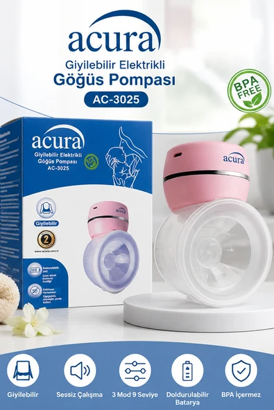 Acura AC-3025 Giyilebilir Göğüs Pompası ürün görseli 1