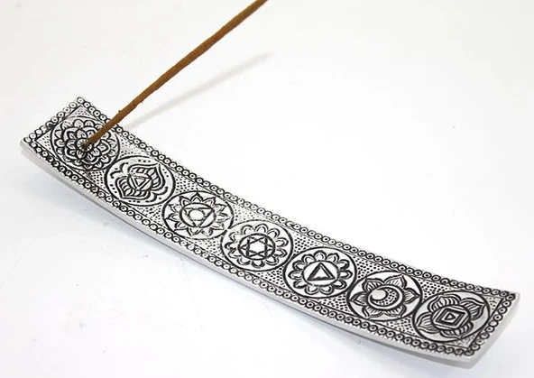 Metal Kayık 7 Çakra ( Chakra ) Tütsülük Ksk2193 ürün görseli 1