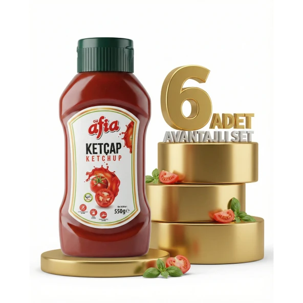 Afia Tatlı Ketçap 6x550 Gr - Resim 2