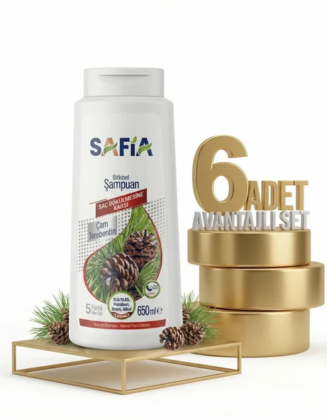 Safia Saç Dökülmesine Karşı Şampuan 6x650 Ml ürün görseli 1