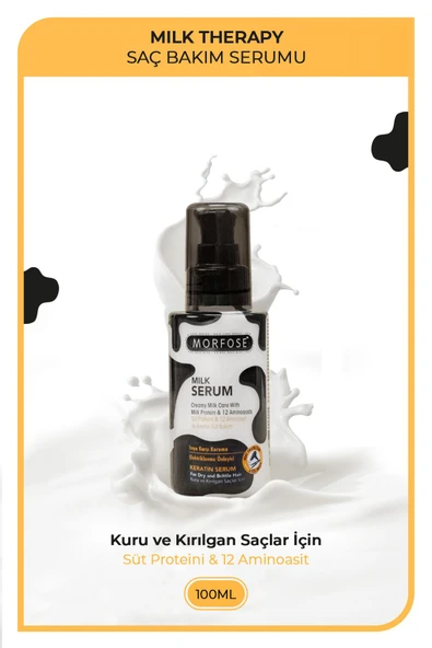 Morfose Milk Therapy Keratin Saç Serumu 100 Ml-yıpranmış Saçları Onarıcı, Yumuşak Ve Canlı Saçlar ürün görseli 1
