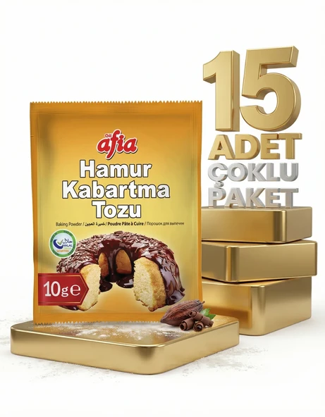 Afia Hamur Kabartma Tozu Poşet 15x10lu ürün görseli 1
