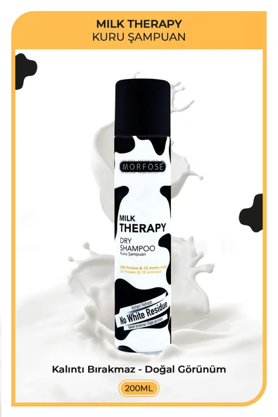 Morfose Milk Therapy Kuru Şampuan 200 ml - Besleyici, Hacim Veren, Temiz Görünüm Sağlayan Güçlü Saç Etkisi ürün görseli 1