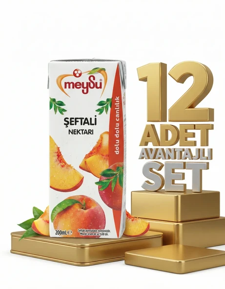 Meysu Nektar Şeftali 12x200 Ml - Resim 2