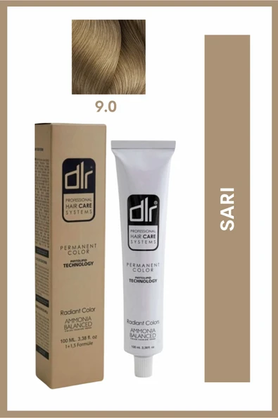 DLR PROFESYONEL SAÇ BOYASI 9.0 SARI 100 ML ürün görseli 1