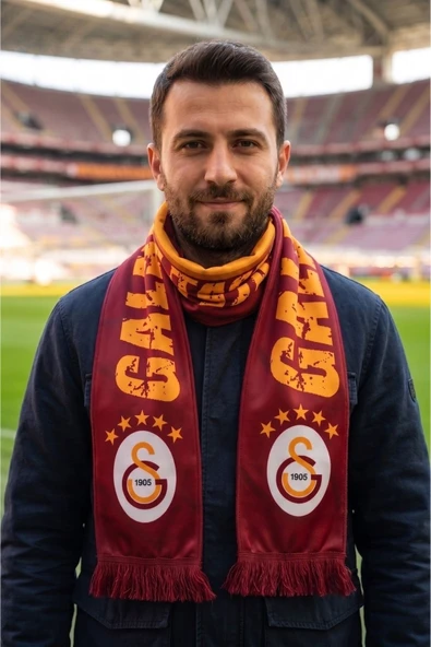 GALATASARAY ORİJİNAL LİSANSLI 5 YILDIZ KIRMIZI ŞAL ATKI ürün görseli 1