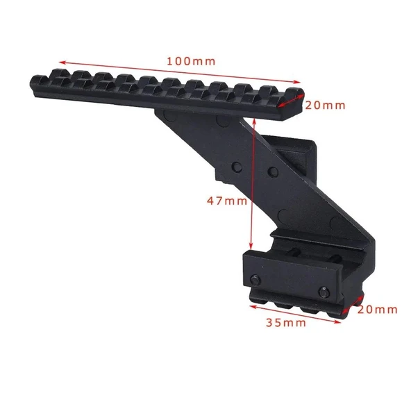 Kapsamı Ray Montajı 22mm Picatinny Üst Alt Ray - Resim 7
