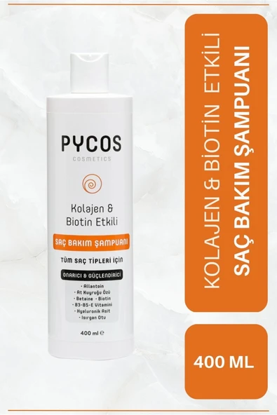 PYCOS Saç Dökülmesi Ve Kepek Karşıtı, Hızlı Saç Uzatan Bakım Şampuanı 400ml -sülfat-tuz Içermez ürün görseli 1