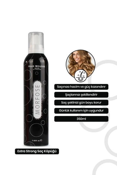 Morfose Köpük Extra Strong 350 ml (SİYAH) - Resim 2