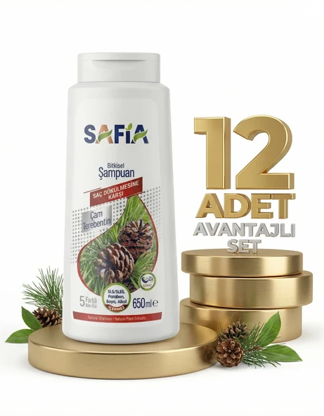 Safia Saç Dökülmesine Karşı Şampuan 12x650 Ml ürün görseli 1