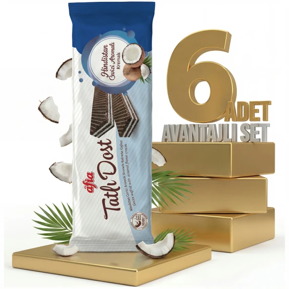 Afia Tatlı Dost Hindistan Cevizli Gofret 6x140 Gr ürün görseli 1