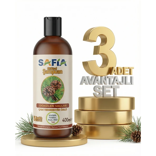 Safia Saç Dökülmesine Karşı Şampuan 3x400 Ml ürün görseli 1