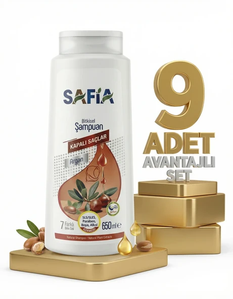 Safia Kapalı Saçlar Şampuan 9x650 Ml ürün görseli 1