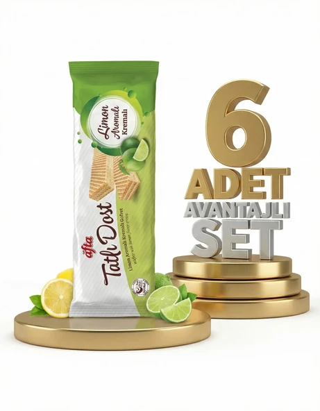 Afia Tatlı Dost Limon Kremalı Gofret 6x140 Gr - Resim 2