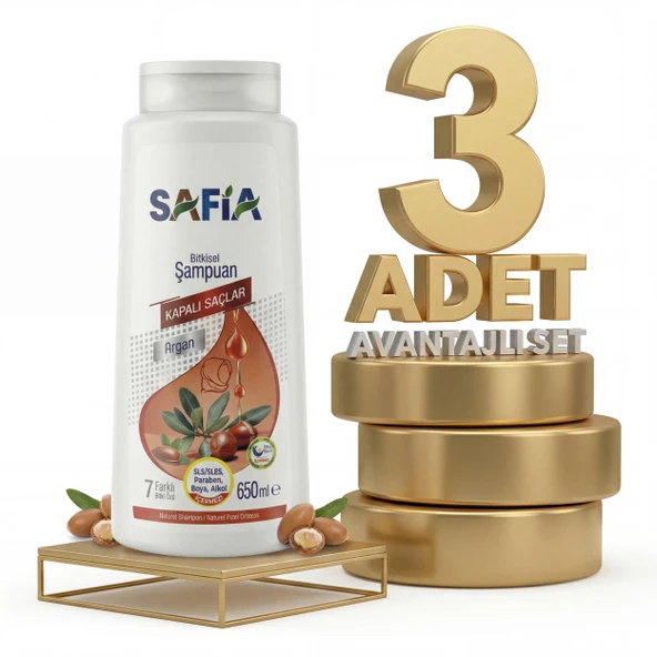 Safia Kapalı Saçlar Şampuan 3x650 Ml ürün görseli 1