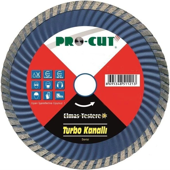Pro-Cut 180 mm Turbo Kanallı Beton Tuğla Kesme Testeresi ürün görseli 1