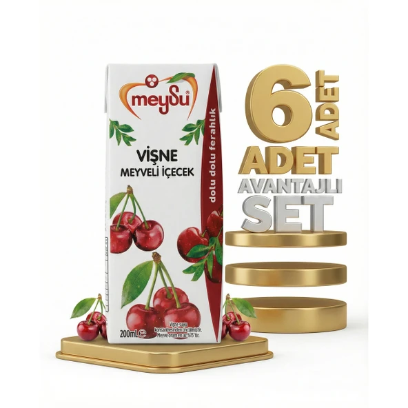 Meysu Nektar Vişne 6x200 Ml ürün görseli 1