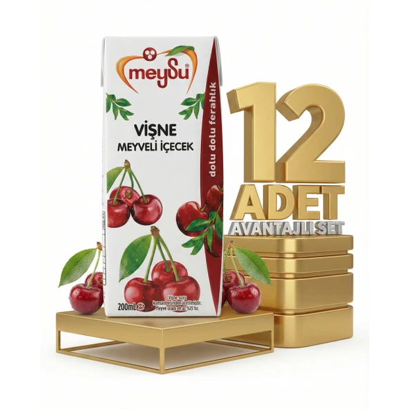 Meysu Nektar Vişne 12x200 Ml - Resim 2