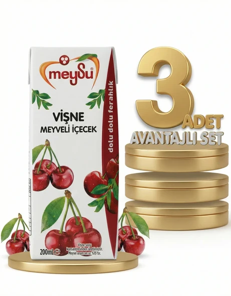 Meysu Nektar Vişne 3x200 Ml - Resim 2