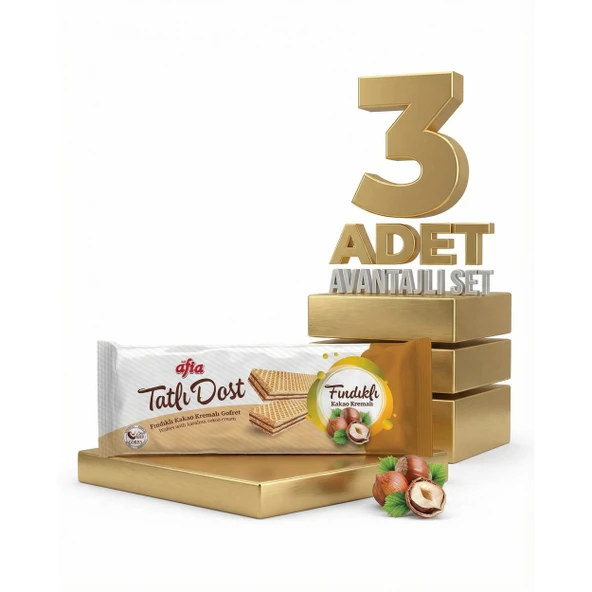 Afia Tatlı Dost Fındıklı Kakao Kremalı Gofret 3x140 Gr ürün görseli 1